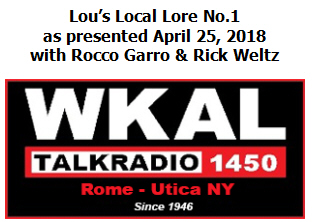 Lou's Local Lore No.1 (April 25, 2018)